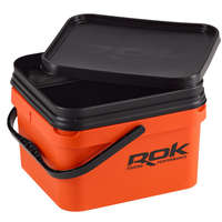  Rok Fishing Performance - Orange Square Bucket 10 Literes Vödör + Basin Black + Tető Szett (030474)