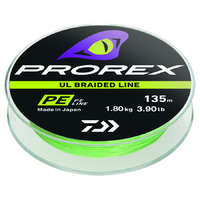 Daiwa Prorex Ul Finesse Braid Pe 0.3 2,1kg Chartreuse 135m extrém vékony fonott zsinór (12996-003)