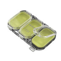 Daiwa Waterproof Sealed Unit Case Green Smoke vízálló doboz 3 rekesz 11x6.5x1.3cm (14413-300)