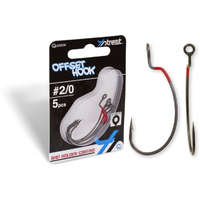 Quantum 4Street Offset Hook Dg Black Red 4# 8db Offset horog (4469101)