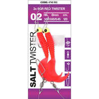  Spro Salt Twister 5g 1/0# 120cm 2db Red gumi+jig szett (4740-502)