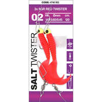 Spro Salt Twister 5g 1/0# 120cm 2db Red gumi+jig szett (4740-502)