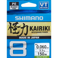  Shimano Kairiki Pe Sx8 Braid Line 150m 0,13mm 8,2kg - Mantis Green (59WPLA58R02) Original Japan Products