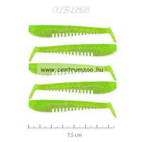 Nevis Impulse Shad 7.5cm 5db gumihal (9721-842) Neonzöld Csillám