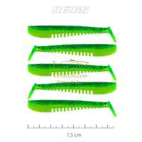 Nevis Impulse Shad 7.5cm 5db Gumihal (9721-843) Zöld Flitter