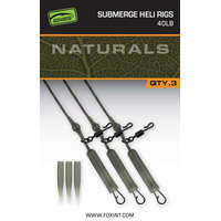 Fox EDGES™ Naturals Submerge Heli Rig Leaders helikopter szerelék 40lb 3db szett (CAC849)