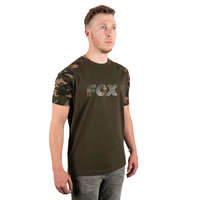  Fox Camo Khaki Chest Print T-Shirt - XXXL - horgász póló (CFX018)