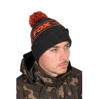  Sapka - Fox Collection Bobbles Black & Orange bojtos meleg sapka (CHH021)