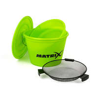 Fox Matrix Bucket Set - Lime 20l etetőanyag keverő vödör tállal, szitával és tetővel (GBT020)