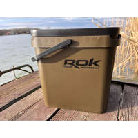  Rok Fishing Performance - GreenBrown Square Bucket 17 literes vödör + tető