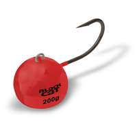  Black Cat Fire-Ball - 80g 6/0 Red - Fluoreszkáló Jig horog és ólom (3119082)