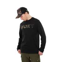  Fox Long Sleeve Black Camo T-Shirt - Medium Horgász Póló (Cfx116)