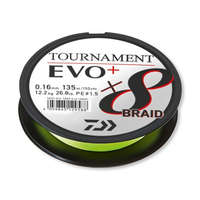 Daiwa Tournament X8 Braid Evo+ Ch Chartreuse 135m 0,08mm 4,9Kg Fonott Zsinór (12761-008)