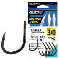 Horog - Owner Gorilla Schwarz Chrom Tipe 5105 Size 1 Harcsás Horog 6Db (0017149001)