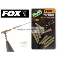  Fox Edges™ Slik® Lead Clip Tail Rubber - Size 10 Khaki Szerelék (Cac480)