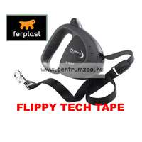  Ferplast Flippy Tech Deluxe Tape Medium Black Szalagos Póráz - Fekete