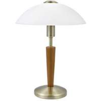 Eglo Asztali lámpa 1x60W E14 mag:35cm bronz/dió érintőkapcs. Solo1 87256