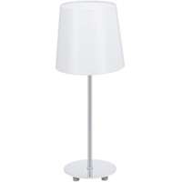 Eglo Asztali lámpa króm/fehér textil 1x40W Lauritz EGLO92884