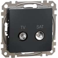 Schneider Electric SEDNA Design TV-SAT aljzat átmenő 10dB Antracit