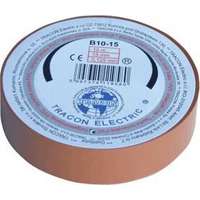 Tracon Electric Szigetelőszalag, barna 10m×15mm, PVC, 0-90°C, 40kV/mm