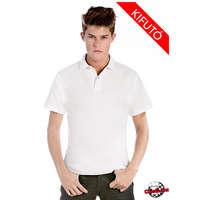 B&C.hu Fehér galléros póló - 100% pamut