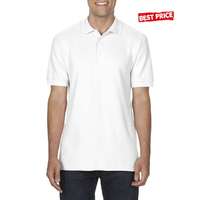 Gildan GILDAN - FEHÉR prémium pamut, galléros piké póló