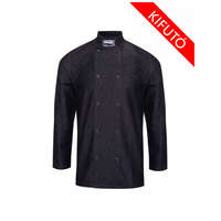 Premier Fekete, patentos, farmer szakácskabát - KIFUTÓ