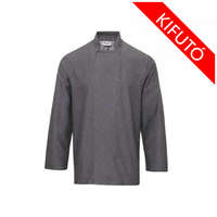 Premier Szürke, patentos, farmer szakácskabát - KIFUTÓ