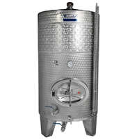 Muta Zárt bortartály inox duplafalú 1100L 4 csappal 2 tisztító nyílással Zottel