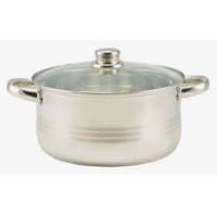 Perfect Home Perfect Home Rozsdamentes lábas üveg fedővel 20x10cm 3L