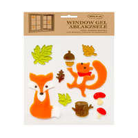 Ablakzselé 25x20 cm róka és mókus 312776