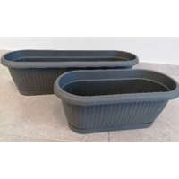 Palermo Balkonláda Alátéttel 40 cm Antracit