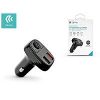  Devia Bluetooth FM-transmitter/szivargyújtó töltő - 2xUSB + MP3/WMA/WAV/Flac + Pendrive/TF-kártyaolvasó - Devia Smart Series - black