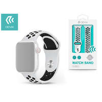  Apple Watch lyukacsos sport szíj - Devia Deluxe Series Sport2 Band - 38/40 mm - white/black