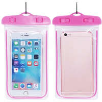  Devia univerzális vízálló védőtok max. 7" méretű készülékekhez - Devia Mobile Phone Floating Waterproof Bag - pink