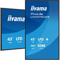 iiyama iiyama LH4375UHS-B2AG 108 cm (42.5") LCD Wi-Fi 500 cd/m2 4K Ultra HD Fekete Beépített processzor Android 11 24/7