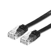 VALUE VALUE UTP Cat.6 Flat Network Cable, black 1 m1 hálózati kábel Fekete 1 M Cat6 U/UTP (UTP)