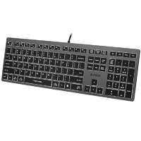 A4 TECH A4Tech FSTYLER FX60H (White Backlit) keyboard USB QWERTY Black, Grey