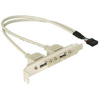 DeLOCK DeLOCK Slotbracket 1x internal USB 5pin > 2x USB2.0 external