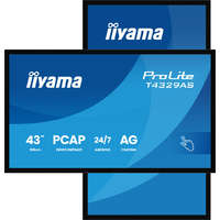 iiyama iiyama T4329AS-B1AG 108 cm (42.5") LED Wi-Fi 500 cd/m2 4K Ultra HD Fekete Érintőképernyő Beépített processzor Android 24/7