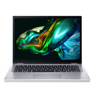 Acer Acer Aspire 3 Spin 14 A3SP14-31PT-310V Intel® Core™ i3 i3-N305 Hibrid (2 az 1-ben) 35,6 cm (14") Érintőképernyő WUXGA 8 GB LPDDR5-SDRAM 512 GB SSD Wi-Fi 6 (802.11ax) Windows 11 Home Ezüst