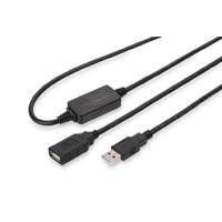 Digitus Digitus DA-73100-1 USB kábel USB 2.0 10 M USB A 0,48 Gbit/s Fekete