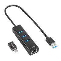 Sharkoon Sharkoon 4044951037575 dokkoló állomás és port replikátor Vezeték nélküli USB 3.2 Gen 1 (3.1 Gen 1) Type-C Fekete