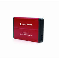 Gembird Gembird EE2-U3S-2-R tárolóegység burkolat HDD ház Vörös 2.5"