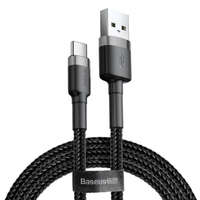 Baseus Baseus Cafule kábel USB / USB-C Quick Charge 3.0 2m, fekete/szürke