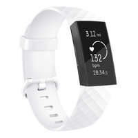 BSTRAP BStrap Silicone Diamond (Large) szíj Fitbit Charge 3 / 4, white