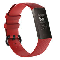 BSTRAP BStrap Silicone Diamond (Large) szíj Fitbit Charge 3 / 4, red