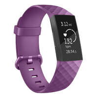 BSTRAP BStrap Silicone Diamond (Large) szíj Fitbit Charge 3 / 4, purple