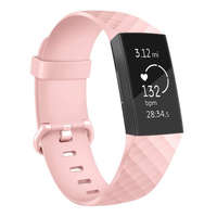 BSTRAP BStrap Silicone Diamond (Large) szíj Fitbit Charge 3 / 4, sand pink
