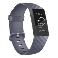 BSTRAP BStrap Silicone Diamond (Small) szíj Fitbit Charge 3 / 4, dark gray